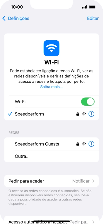 Para voltar ao ecrã inicial, deslize o dedo de baixo para cima a partir da base do ecrã.