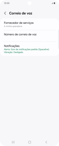 Prima Número de correio de voz.
