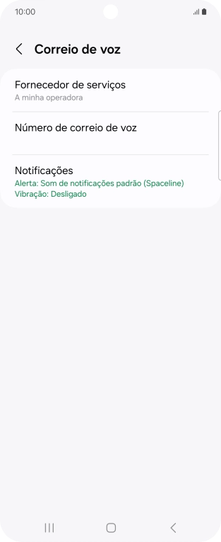 Prima Número de correio de voz.