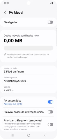 Prima Nome da rede.