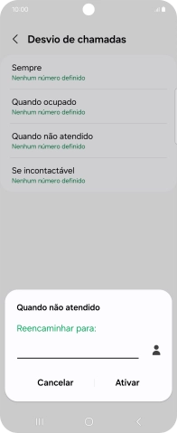 Introduza 123 e prima Ativar.