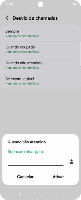 Introduza 123 e prima Ativar.