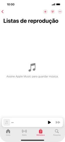 Prima o ícone de nova lista de reprodução.