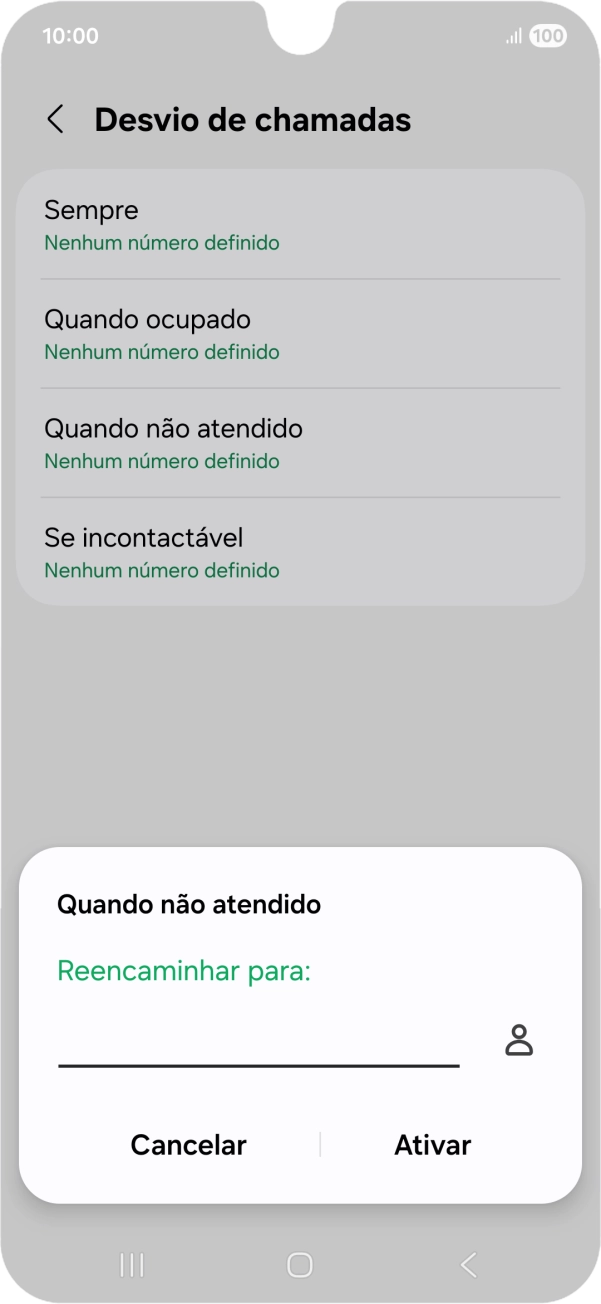 Introduza 123 e prima Ativar.