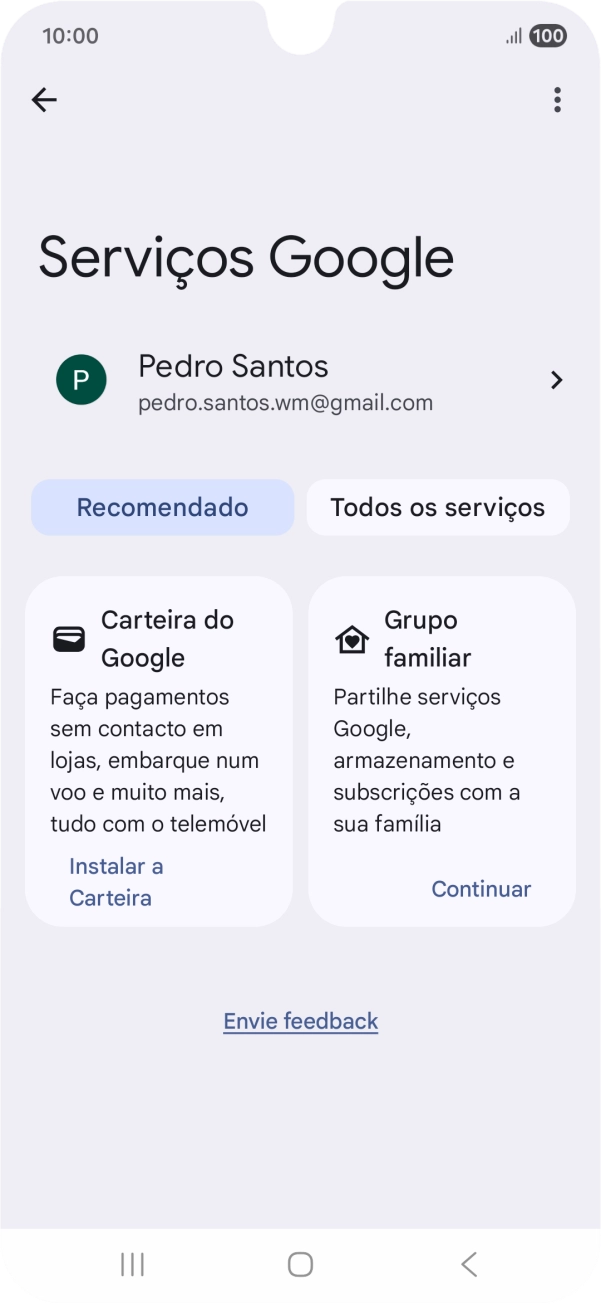 Prima Todos os serviços.