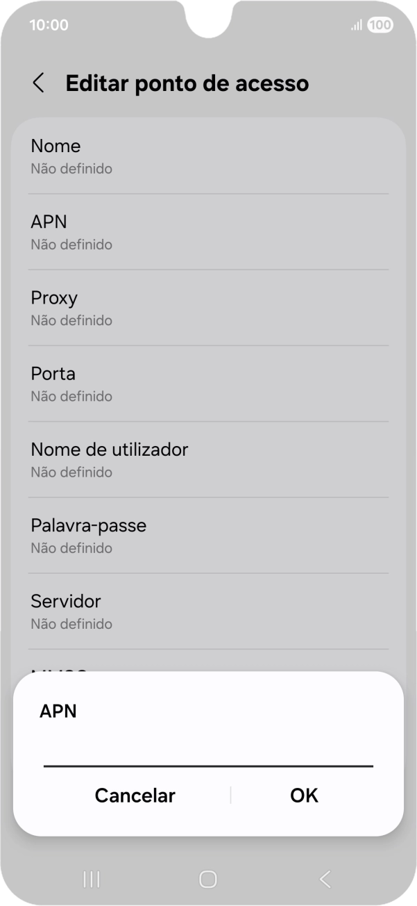 Introduza net2.vodafone.pt e prima OK.