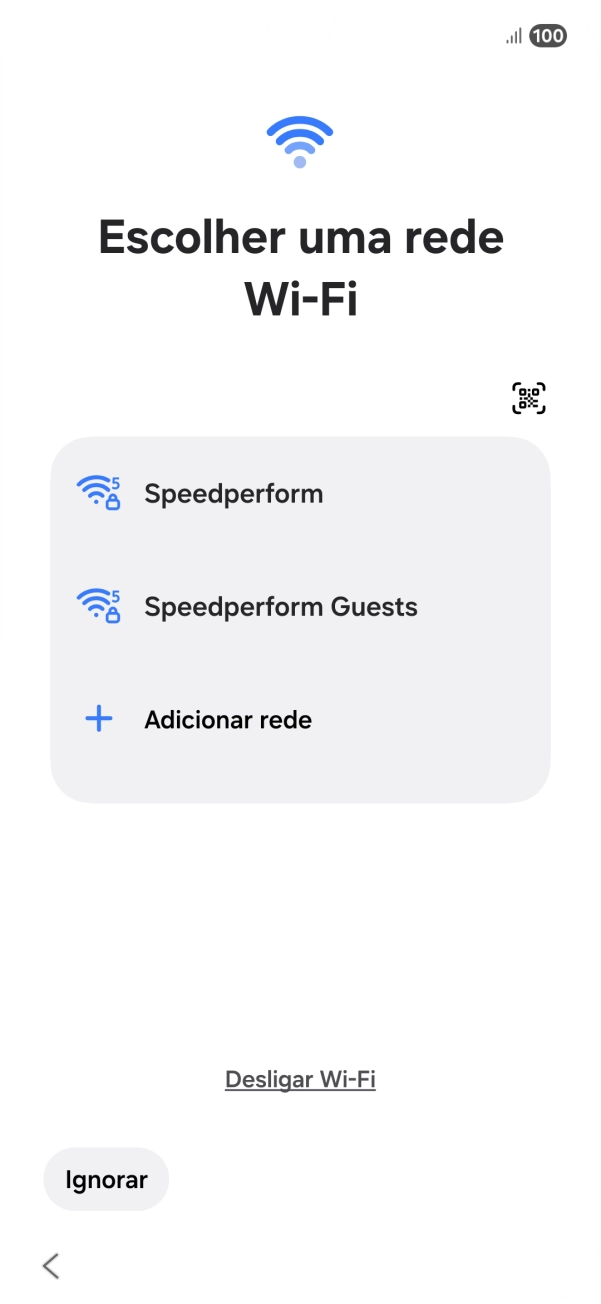 Prima a rede Wi-Fi pretendida.