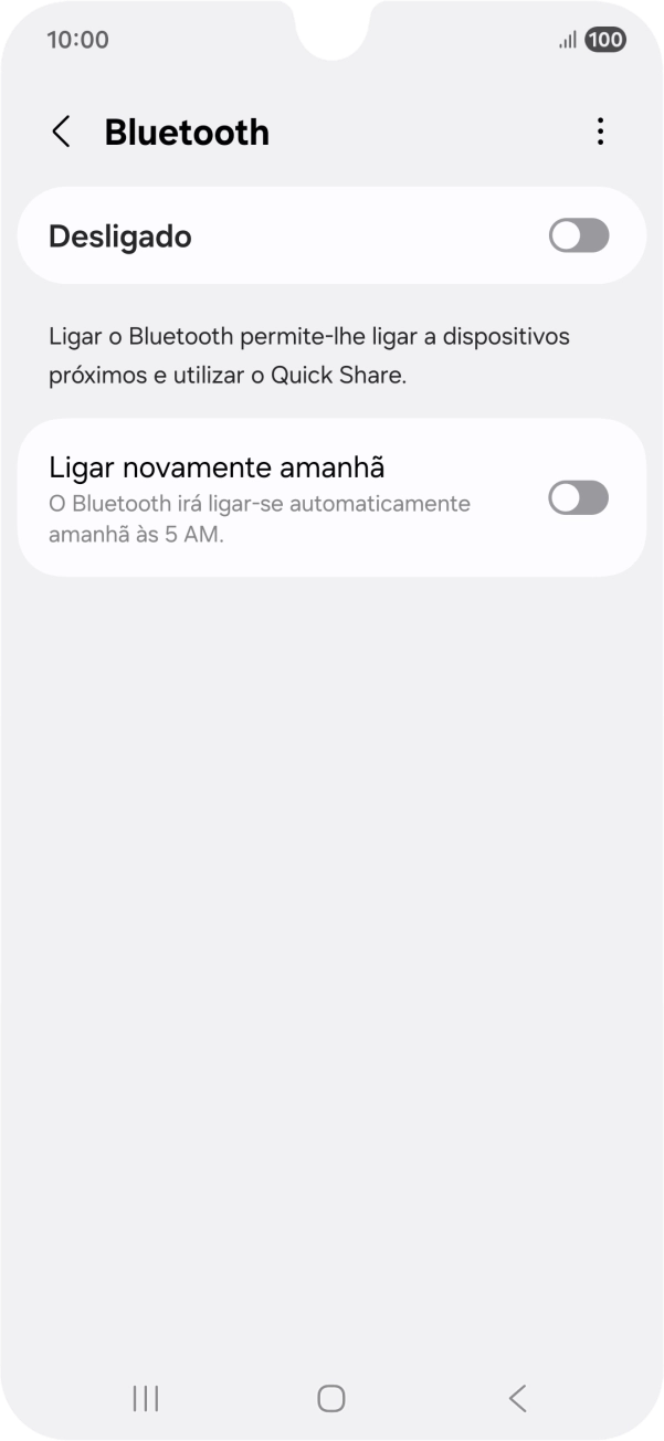 Prima o indicador para ativar a função.