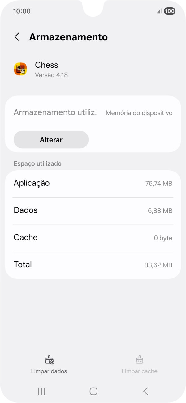 Prima a tecla de início para terminar e voltar ao ecrã inicial.