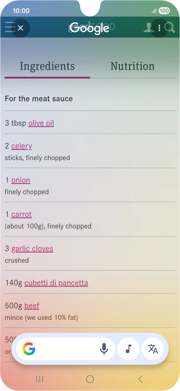 Prima o ícone de traduzir.