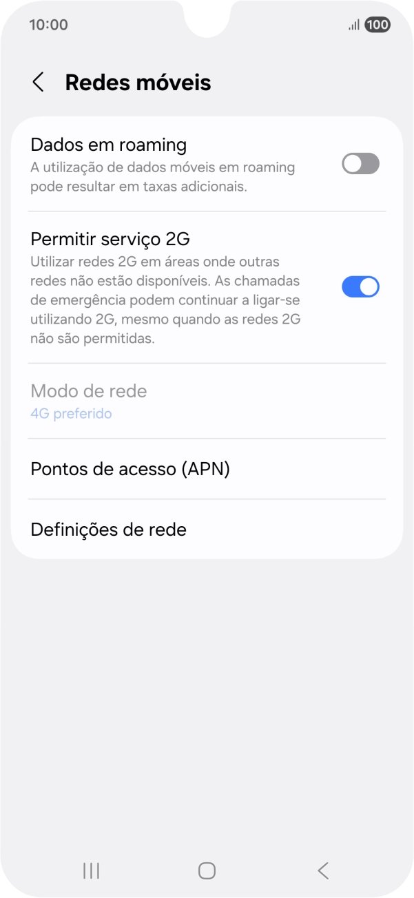 Prima Definições de rede.