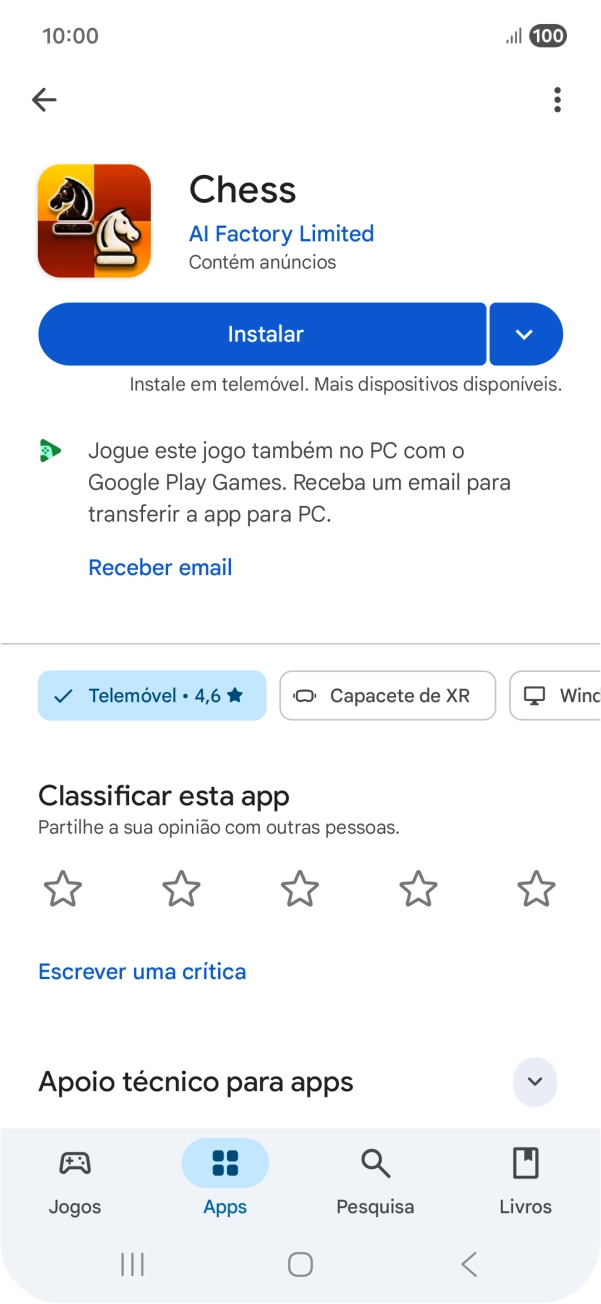 Prima a tecla de início para terminar e voltar ao ecrã inicial.