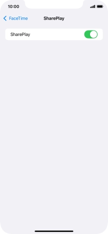 Press the indicator next to 'SharePlay' to turn the function on or off.
