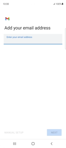Press the field below 'Enter your email address' and key in your email address.