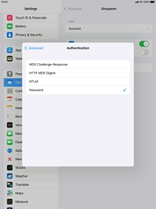 Press Password.