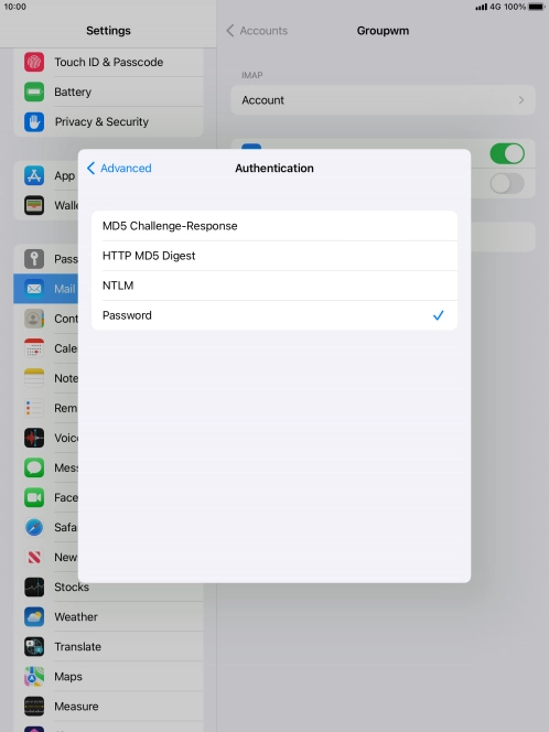 Press Password.