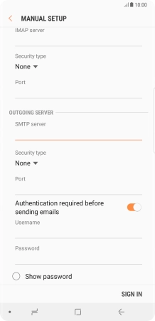 Press the drop down list below 'Security type'.