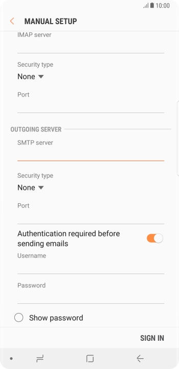Press the drop down list below 'Security type'.