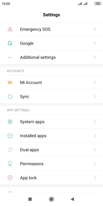 Press Additional settings.