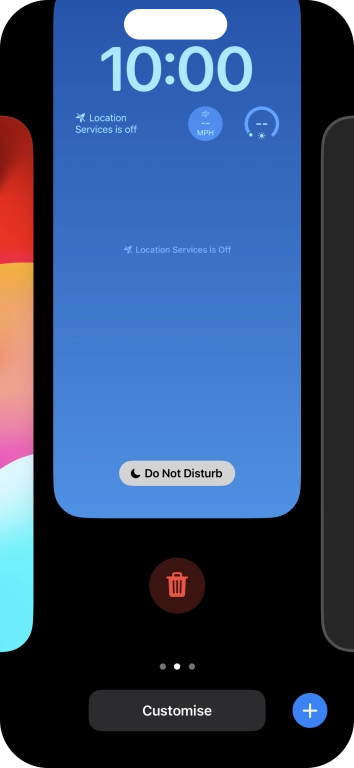 Press the delete icon. Press the delete icon.