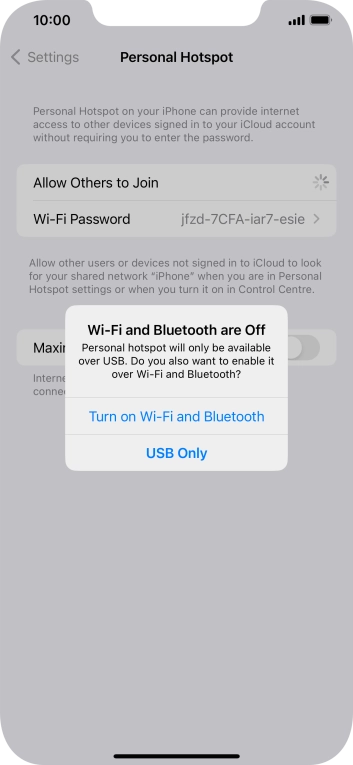 If WiFi is turned off, press Turn on Wi-Fi and Bluetooth.