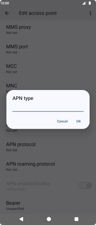 Key in mms and press OK.