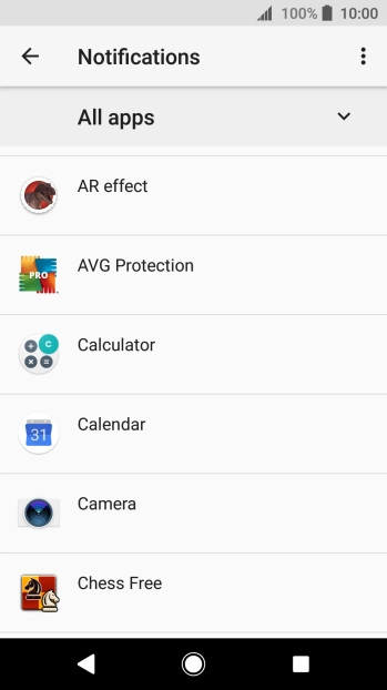 Press the required app.