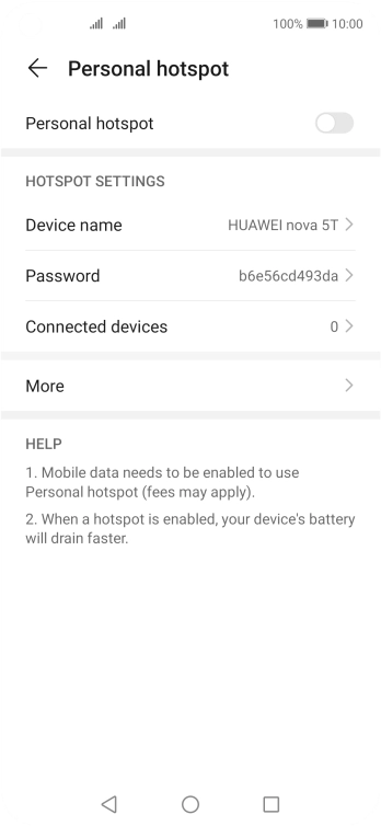 Press Device name.