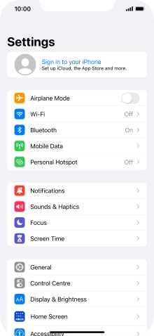 Press Sign in to your iPhone.