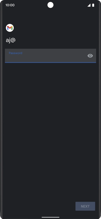 Press the field below 'Password' and key in the password for your email account.