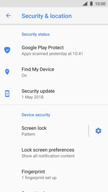 Press Screen lock and key in the current phone lock code.