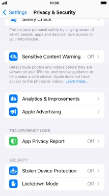 Press App Privacy Report.