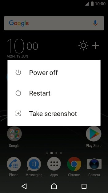 Press Power off.