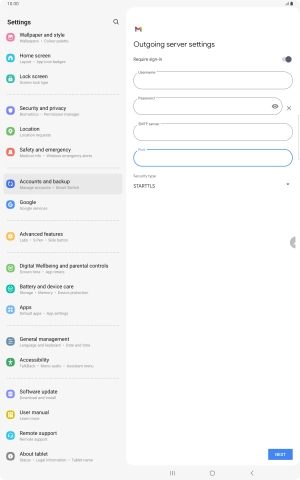 Press the drop down list below 'Security type'.