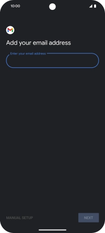 Press the field below 'Enter your email address' and key in your email address.