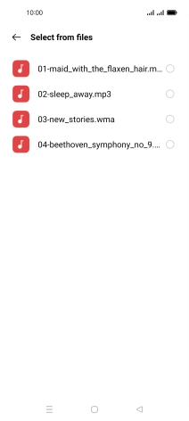 Press the required ring tones to hear them.