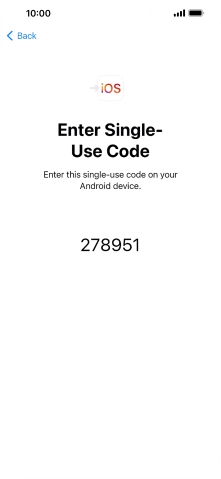 Follow the instructions on the screen and in the 'Move to iOS' app to transfer the content from the Android phone to your phone and set up your phone and prepare it for use.
