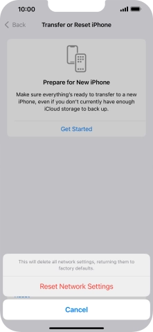 Press Reset Network Settings.