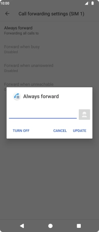 Press TURN OFF.