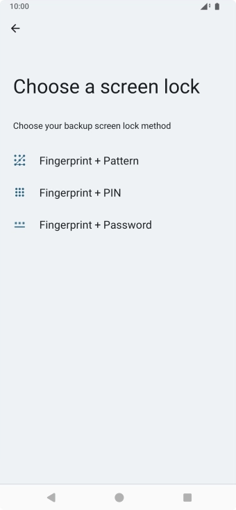 Press the required phone lock code and follow the instructions on the screen to create an additional phone lock code.