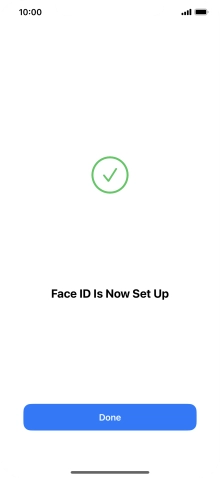 Press Done. If you haven't previously selected a phone lock code, key in a code of your own choice twice.