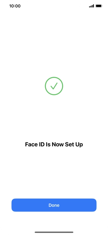 Press Done. If you haven't previously selected a phone lock code, key in a code of your own choice twice.
