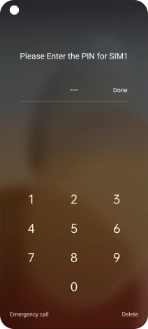Key in your SIM PIN and press Done. The default SIM PIN is 0000.