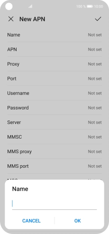 Key in O2 UK MMS and press OK.