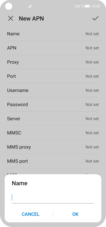 Key in O2 UK MMS and press OK.