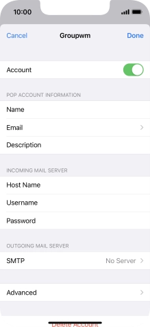 Press SMTP.