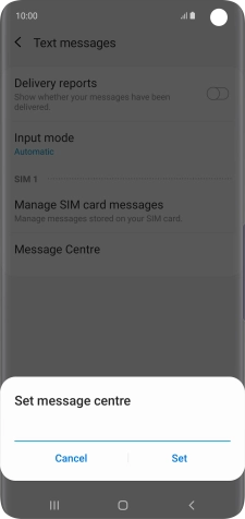 Key in +447802000332 and press Set.