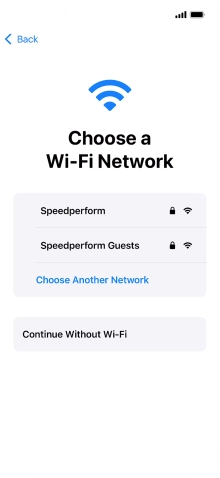 Press the required WiFi network.