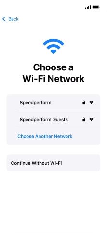 Press the required WiFi network.