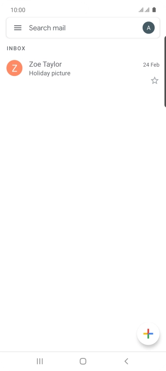 Press the email account icon. Press the email account icon.